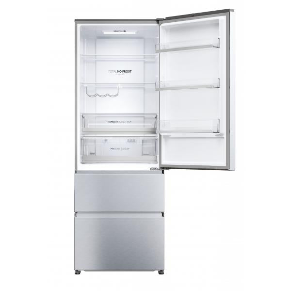 COMBINATI 3 PORTE Haier HTR5720ENMG Combin 3D 206cm 483lt cl.E dark inox