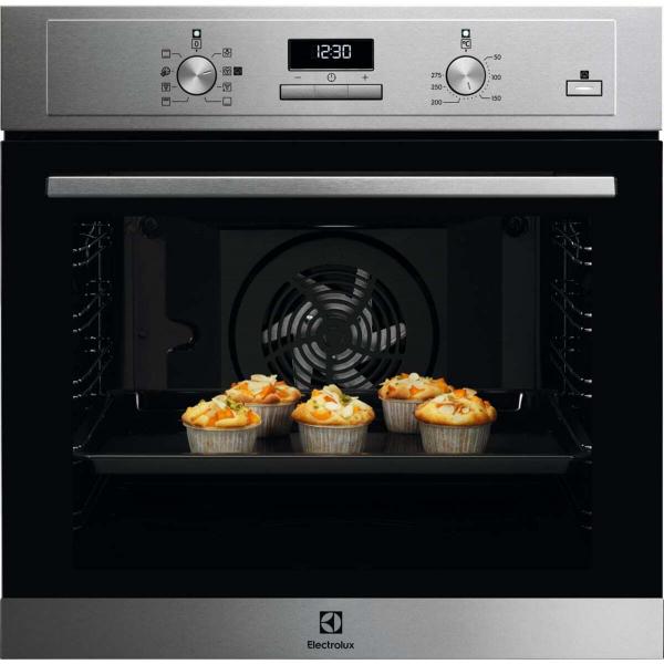 FORNI Electrolux Forno Elettrico da Incasso Serie 600 COD3S40X Capacità 72 L Multifunzione Ventilato Potenza 2990 W Colore Acciaio Inox Antimpronta con funzione pizza 72lt