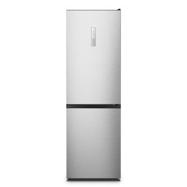 COMBINATI Hisense Combinato No frost 304lt Classe D display esterno Dimensioni (AxLxP) mm: 1860x595x590 mm. Colore:inox
