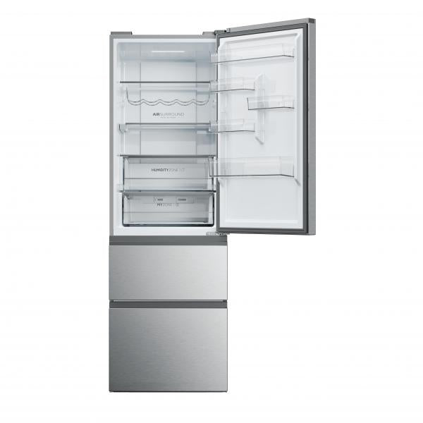 FRIGORIFERI COMBINATI Haier HTW5618DNMG NoFrost L60 H 185 LT 360 INOX Classe d