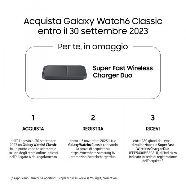 Non classificato Samsung SAMSUNG GALAXY WATCH6 CLASSIC (43MM) BT BLACK