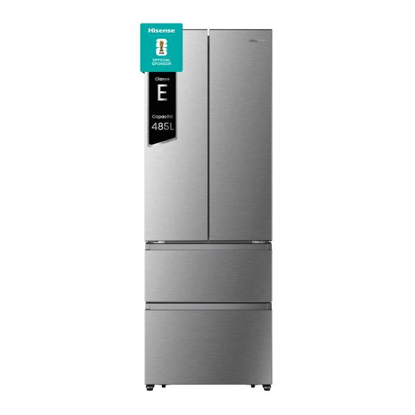 COMBINATI Hisense Frigorifero French door total No Frost Classe E capacita lorda 485lt colore inox,con drink dispenser, altezza 2000mm, larghezza 704mm, profondita 692mm