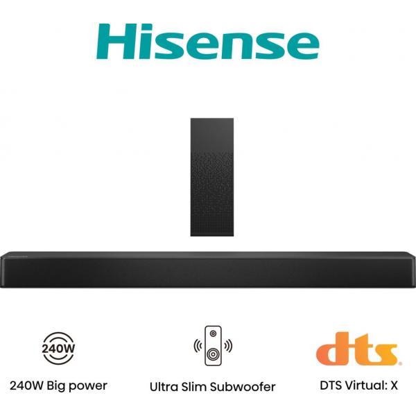 Home Cinema Hisense SOUNDBAR HS2100 2.1 DOLBY+SUB240W HS2100