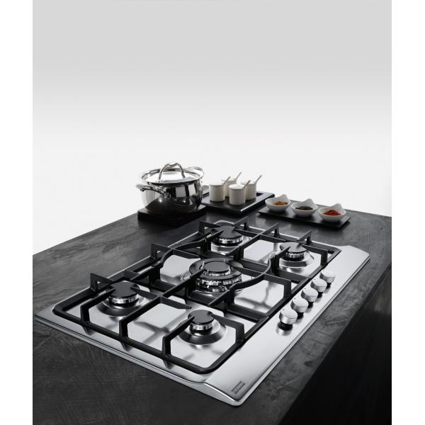 Franke &PIANO COTT.75 4GAS+TC INOX STEEL LINE 106.0459.731 FRANKE FKFHSL7554GAVTCXSC
