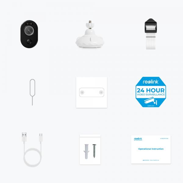 Telecamere IP Wifi Esterno ricaricabile Reolink Videocamera Wifi EXT ricaricabile ArgusB350 bianca