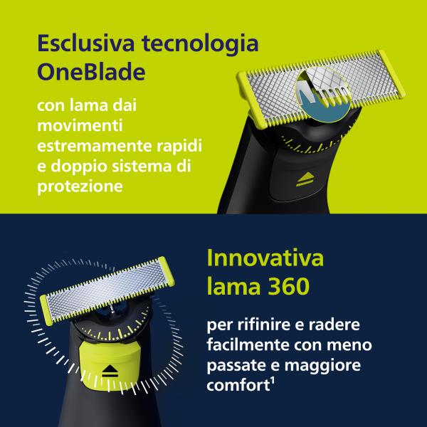 Rasoi e Tagliacapelli Philips ONE BLADE PRO 360 QP6542/15 QP6542/15