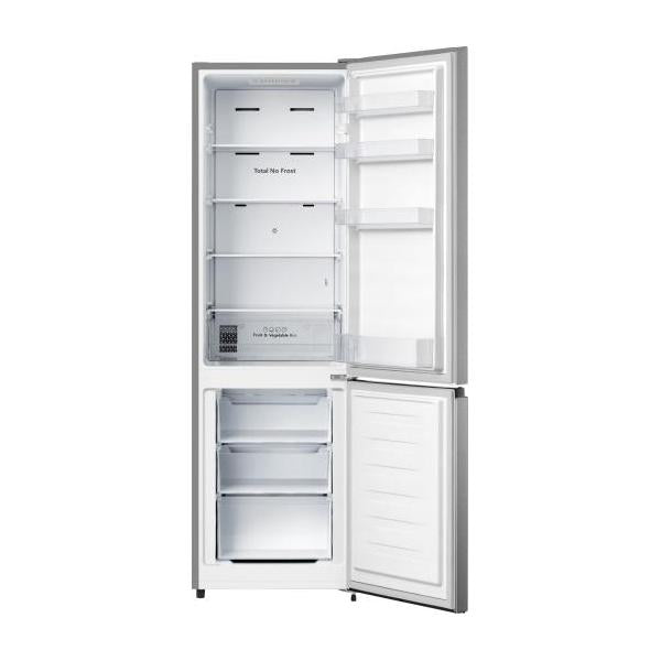 COMBINATI Hisense Combinato Total No Frost capacita 255 litri Classe energetica: E. Dimensioni prodotto (L x P x A) : 550x 563 x 1797 mm. Colore: inox