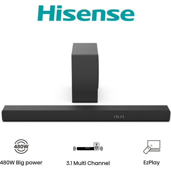 Home Cinema Hisense SOUNDBAR HS3100 3.1 DOLBY+SUBW 480W HS3100