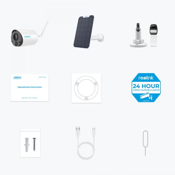 Telecamere IP Wifi Esterno ricaricabile Reolink Telecamera Wifi EXT 3 MP Pann. Solare Argus B320 Argus Series B320