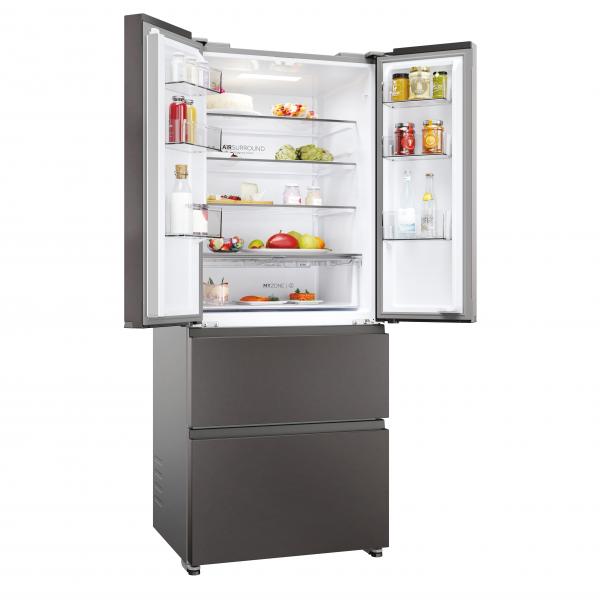 COMBINATI 3 PORTE Haier HFR3718ENMD TotalNo Frost 3D 177cm 402lt cl.E dark
