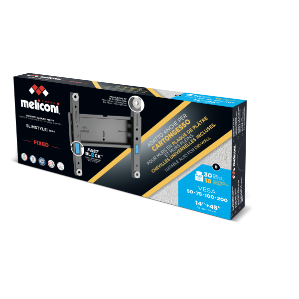 SUPPORTI TV/MONITOR Meliconi STAFFA MURO SLIMSTYLE PLUS 200S 480956