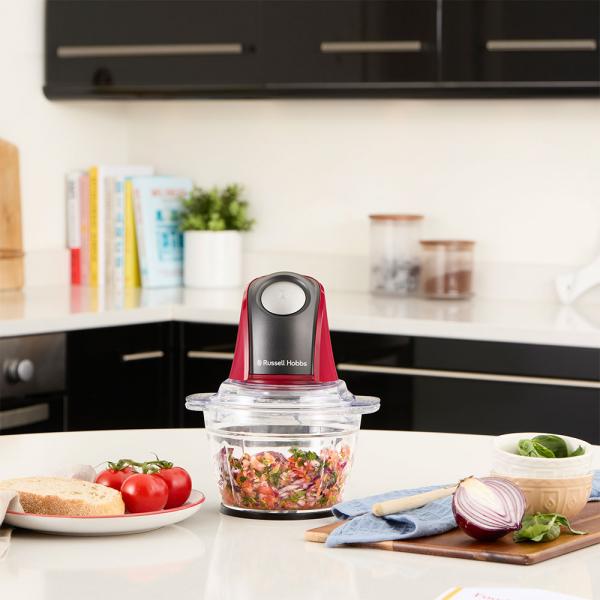 PREPARAZIONE CIBO Russell_b TRITATUTTO MINI 27130-56 VETRO 1L 600ML 200W RED