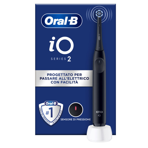 CURA DELLA PERSONA Braun_b IO2BLACK SPAZZOLINO EL. RIC. 3 ORE ORAL-B NERO