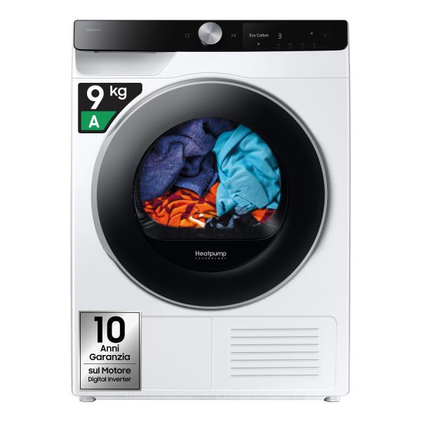 Samsung ASCIUGATRICE A POMPA CALORE CF 9kg OBLO' E DISPLAY NERO (NEL) A SAMSUNG SMDV90DG6845LK