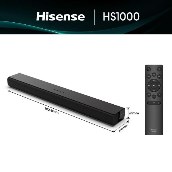 Home Cinema Hisense SOUNDBAR HS1000 2.0 DOLBY BT 120W HS1000