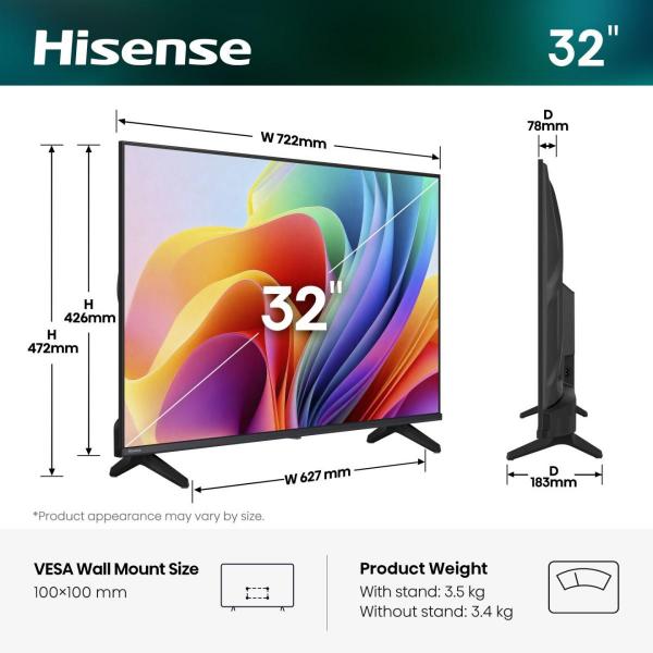 TV e Hotel TV Hisense 32 A49S HD SMART VIDAA 32A49S