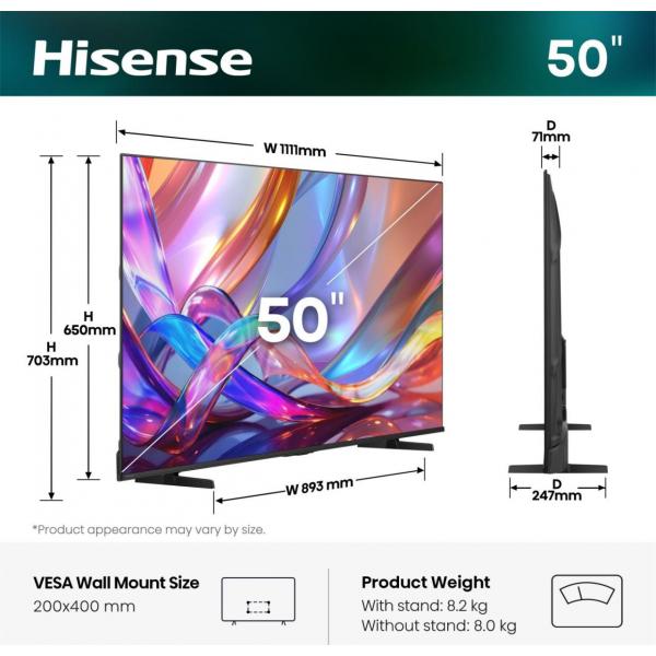 QLED UHD Hisense HISENSE SMART TV QLED 4K UHD Q7S 50