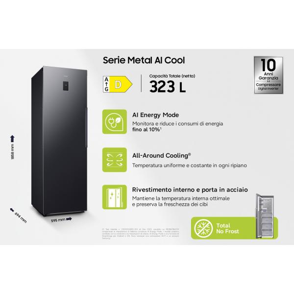 Congelatori Samsung FREEZER MONOPORTA BLACK CL. D RZ70H32HDFEF