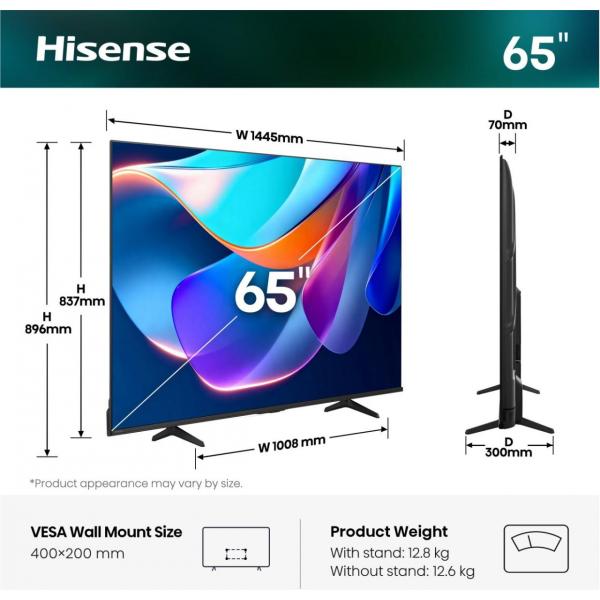 LED UHD Hisense HISENSE SMART TV UHD 4K 65 A6S