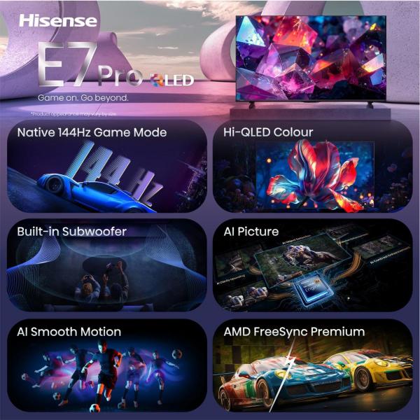TV e Hotel TV Hisense 100 E7S PRO QLED 4K UHD SMART 144HZ 100E7SPRO