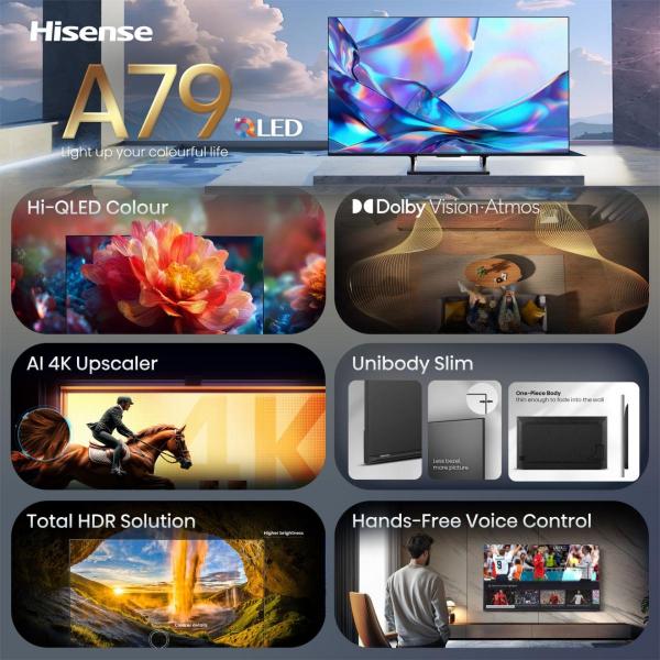 TV e Hotel TV Hisense 65 A79S QLED 4K UHD SMART STAND CEN 65A79S