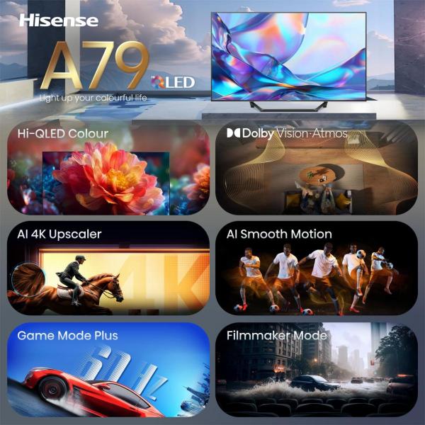TV e Hotel TV Hisense 43 A79S QLED 4K UHD SMART STAND CEN 43A79S