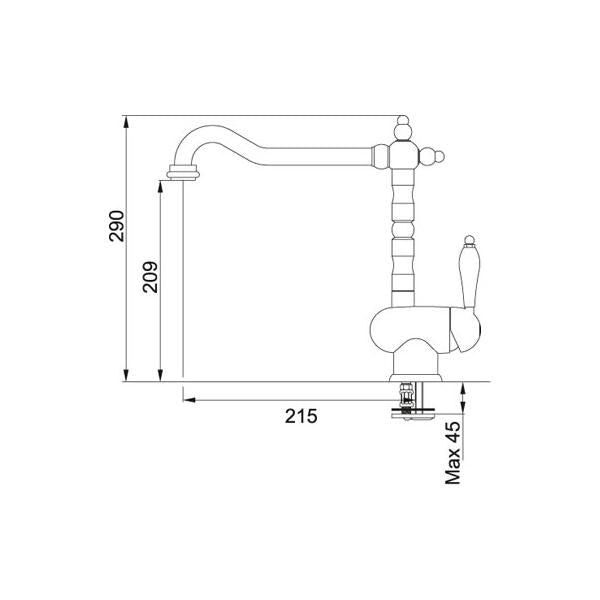 Franke MISCELATORE CROMATO 966 0737966 FKI 115.0060.360 FKMOLDENGLANDIX
