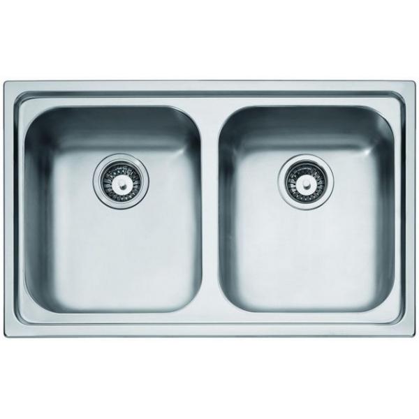 Franke & LAV. INOX 860x500 2 V RADAR 8586292 101.0053.243 + SCATOLA FRANKE FKRRX620