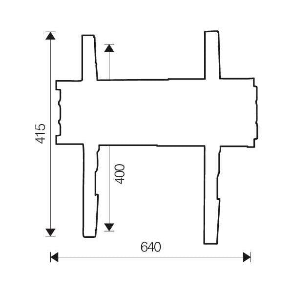 SUPPORTI TV/MONITOR Itb Solution STAFFA ECONOMY FISSA - BLACK OM06144