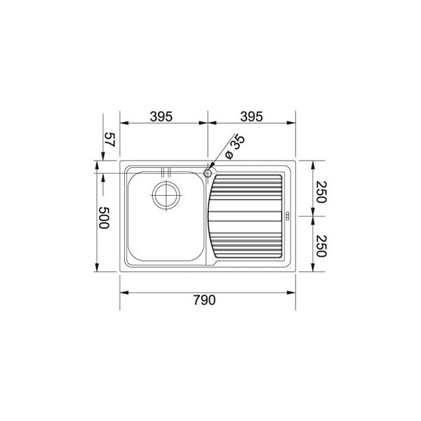 Franke LAV.79X50 1V. SC DX INOX LOGICA-LINE+SCATO. 85863802 FRANKE 101.0085.772 FKLLXS611DX