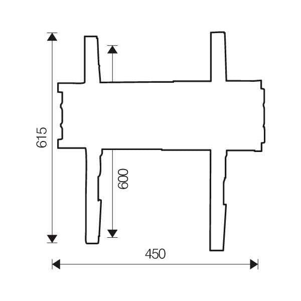 SUPPORTI TV/MONITOR Itb Solution STAFFA MONITOR VERTICALE 400X600 OM06165