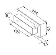 Franke &RACCORDO A PARETE RETTANGOLARE 9925209 FRANKE 112.0040.360 FKZ9925209