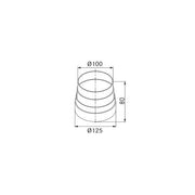 Franke &RACCORDO RIDUZIONE CIRCOLARE  100-125 9925217 112.0040.373 FRANKE FKZ9925217