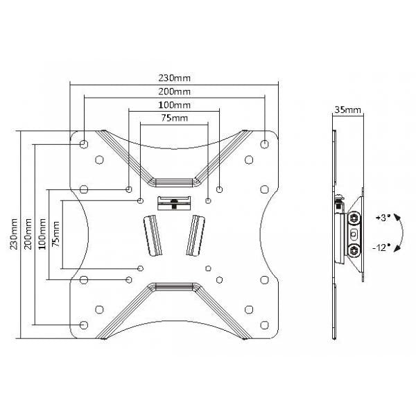 SUPPORTI TV/MONITOR Equip STAFFA TU FISSA DA MURO 23/42 POLL. 650401