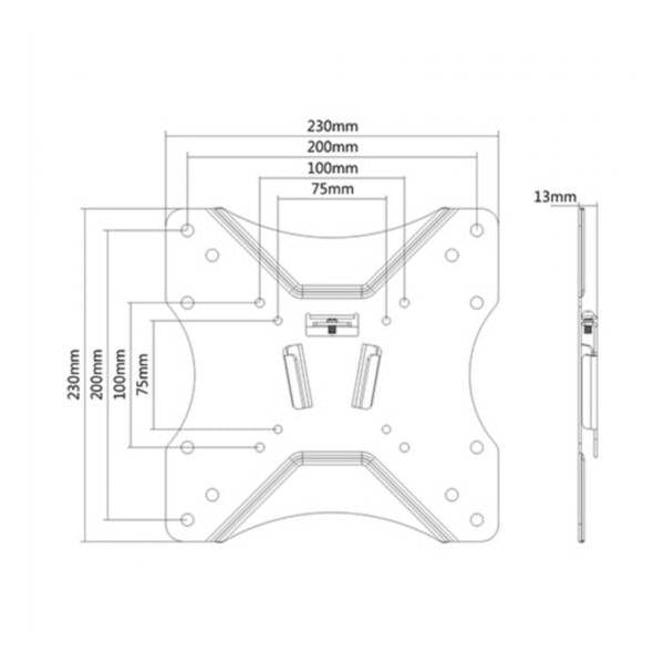 SUPPORTI TV/MONITOR Prodotti Bulk STAFFA ULTRASOTTILE TV 23-42" LK10031