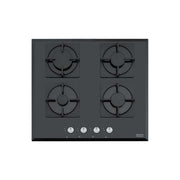 Franke PIANO COTT. 60 4GAS F-LINE VETRO NERO GRIGLIE GHISA 106.0489.940 FK FKFHNS6044GCBK