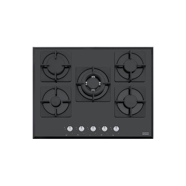 Franke PIANO COTT. 70 4GAS+TC F-LINE VETRO NERO GRIGLIE GHISA 106.0490.102 FK FKFHNS7054GTCCBK