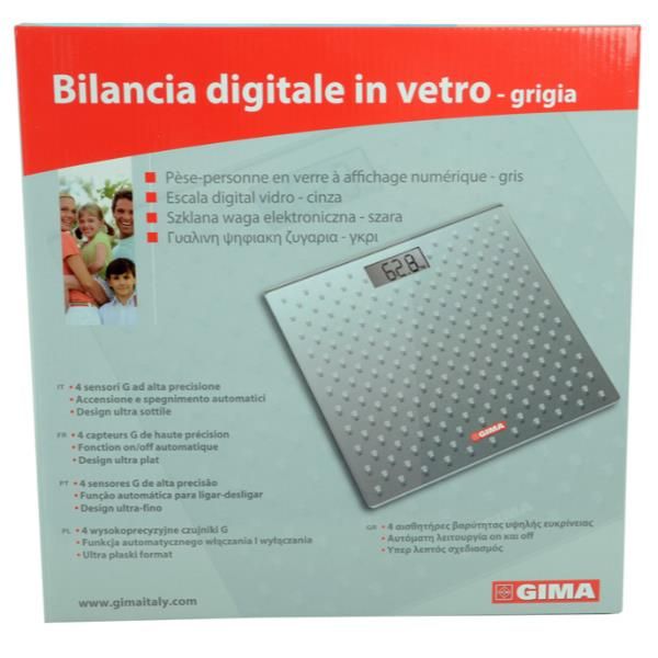 Benessere Gima BILANCIA DIGITALE IN VETRO - GRIGIA 27249A