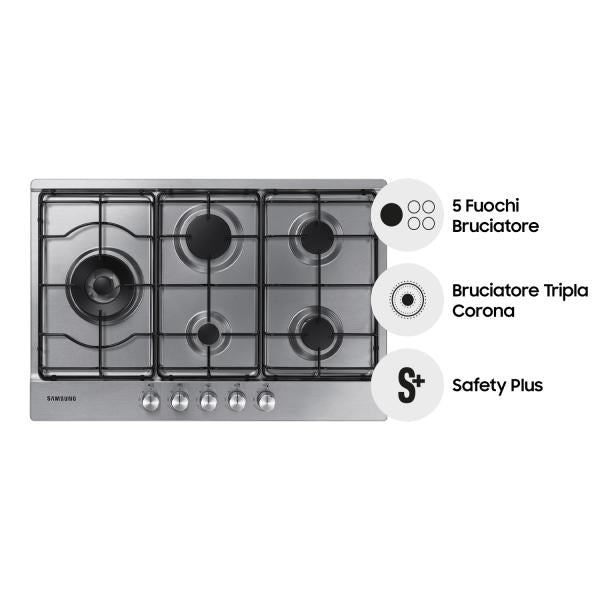 Samsung PIANO COTTURA DA 75 INOX 4GAV+TC SAMSUNG SMNA75M3130AS