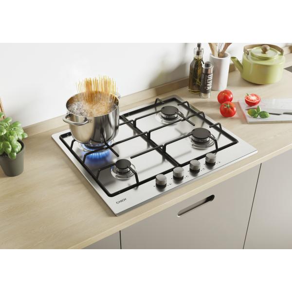 PIANI COTTURA GAS Candy CHW6BRX Piano Cottura Gas 60cm 4 Fuochi Acc. Inox