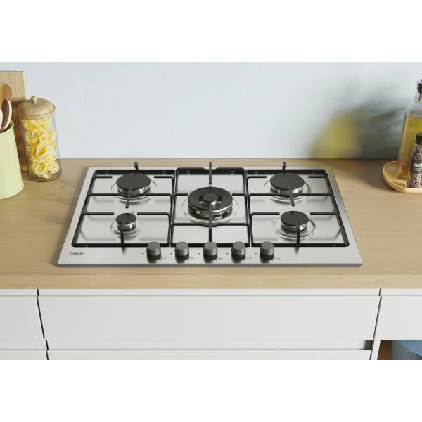 PIANI COTTURA GAS Candy CHW74WX Piano cottura gas 5 fuochi cm 75 Acc. Inox