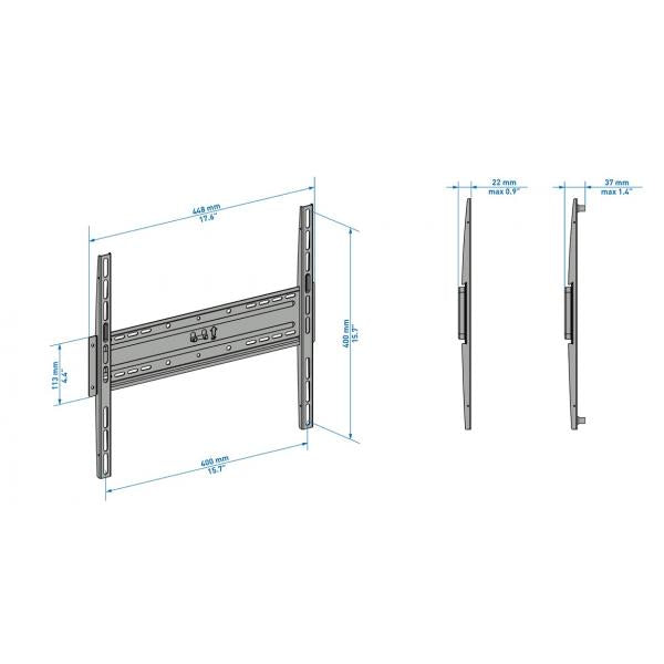 SUPPORTI TV/MONITOR Meliconi STAFFA PARETE CME SLIM ES400 580416