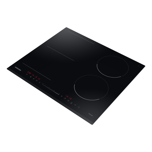 PIANI COTTURA 60 CM INDUZIONE Samsung NZ64R3747BK/UR 4 zone cottura 1 Flex zone Potenza max 7,2 Kw Funzione 100 Regolazione dell'assorbimento Vetro nero