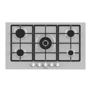 PIANI COTTURA GAS Hisense Piano a Gas 90 cm Colore Inox 5 Zone Griglie In Ghisa