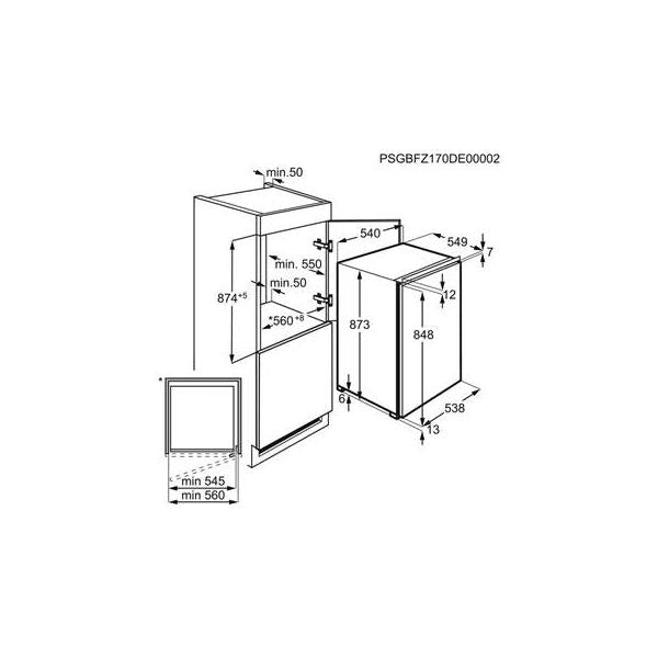 Congelatori Electrolux CONG VERT BI LUB3AE88S E 99L BIANCO