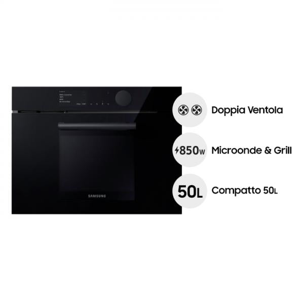 Samsung FORNO COMPATTO MICROONDE H45 VETRO INFINITE LINE Cl. A+ SAMSUNG SMNQ50T8539BK