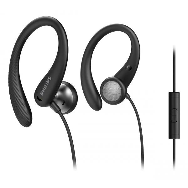HEADPHONE Philips CUFFIE SPORTIVE IN-EAR CON MICROFONO BLACK