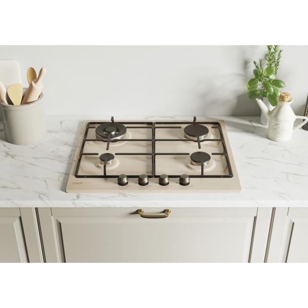 PIANI COTTURA GAS Candy CHW6BRAV4WGT Piano cottura Gas 4 fuochi Avena