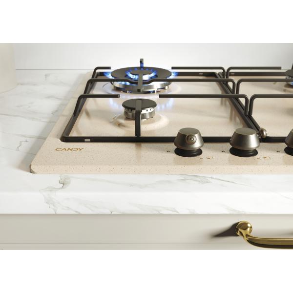 PIANI COTTURA GAS Candy CHW6BRAV4WGT Piano cottura Gas 4 fuochi Avena