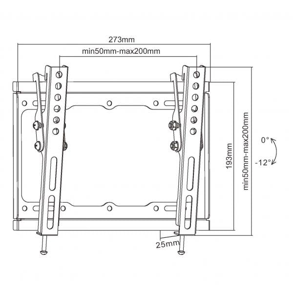 SUPPORTI TV/MONITOR Equip SLIM TV WALL 23/43 POLLICI 650408